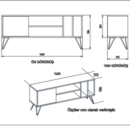 Decorotika Mistico White Marble Effect TV Unit - Size: 58.4 x 140 x 35.5cm - Multi - Wilko - thumbnail 7