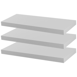Harbour Housewares 60cm 3 Pack White Floating Wall Shelf - Size: 28 x 66 x 8cm - Wilko - thumbnail 3