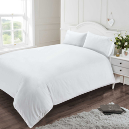 Rapport Home Single White 400 Thread Count Cotton Percale Quilt Cover - Wilko - thumbnail 3