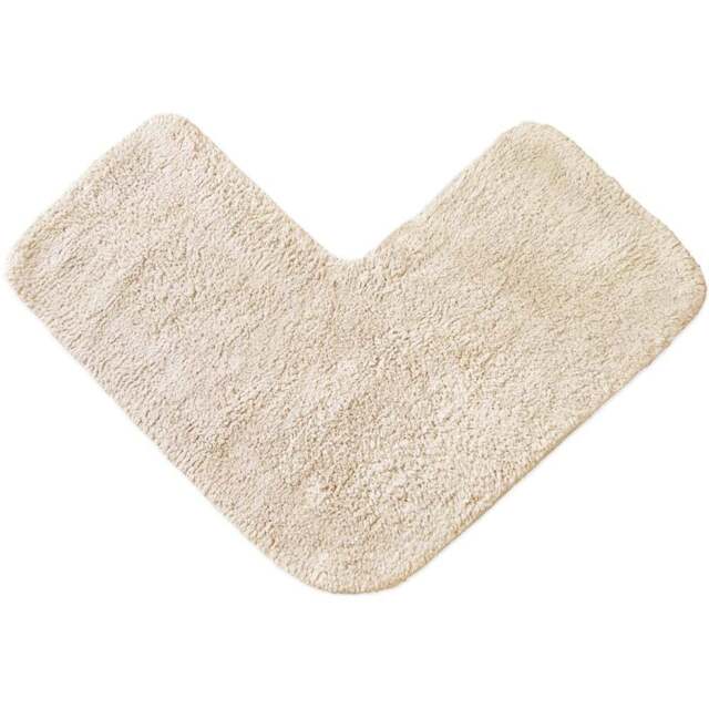 Allure Bath Fashions Stone L Shape Corner Shower Mat 35 x 70cm - Brown - Wilko - image 1