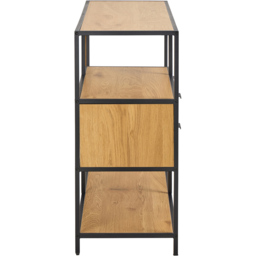 Florence Seaford 2 Drawer 3 Shelf Matt Wild Oak Metal Bookcase - Multi - Furniture To Go - Wilko - thumbnail 5