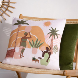 furn. Alia Sand Abstract Cushion - Size: 50 x 50cm - Cream - Wilko - thumbnail 3