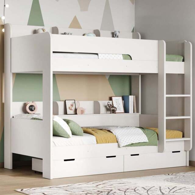 Flair Eddie White Wooden Storage Bunk Bed - Size: Single - Wilko - image 1