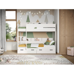 Flair Eddie White Wooden Storage Bunk Bed - Size: Single - Wilko - thumbnail 4