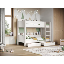 Flair Eddie White Wooden Storage Bunk Bed - Size: Single - Wilko - thumbnail 3