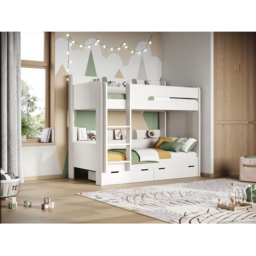 Flair Eddie White Wooden Storage Bunk Bed - Size: Single - Wilko - thumbnail 6