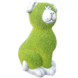 Garden Mile Grass and Stone Effect Dog Garden Ornament - Size: 30 x 16 x 14cm - Green - Wilko