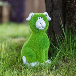 Garden Mile Grass and Stone Effect Dog Garden Ornament - Size: 30 x 16 x 14cm - Green - Wilko - thumbnail 3