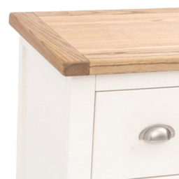 Cabinet Bits Cosenza 4 Drawer Off White Chrome Cup Handle Chest of Drawers - Wilko - thumbnail 7