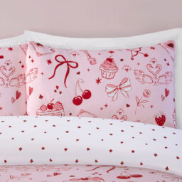 Lucky In Love Duvet Set Blush King - My Home - Wilko - thumbnail 4