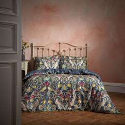 EW by Edinburgh Weavers Liberty Floral Birds Double Navy Cotton Duvet Cover Set - Blue - Wilko - thumbnail 6