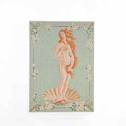 Shay Vintage Seashells Hand Painted Linen Green - Wilko - thumbnail 1