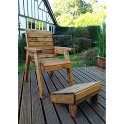 Charles Taylor Single Seater Lounger with Brown Cushions - Size: 1 Seater - Wilko - thumbnail 3