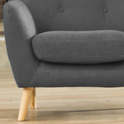Lynwood Dark Grey Fabric Armchair - Size: Single - Artemis Home - Wilko - thumbnail 3