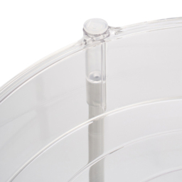 Living and Home 3 Shelf Clear Round Rolling Storage Cart - Size: 63.5 x 34 x 32cm - Wilko - thumbnail 5