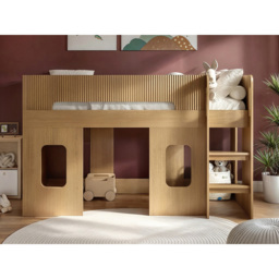 Flair Lino Oak Play House Mid Sleeper - Size: Single - Brown - Wilko - thumbnail 5