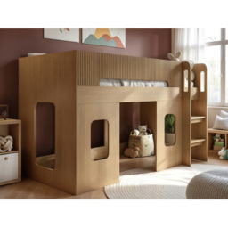 Flair Lino Oak Play House Mid Sleeper - Size: Single - Brown - Wilko - thumbnail 6