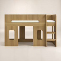 Flair Lino Oak Play House Mid Sleeper - Size: Single - Brown - Wilko - thumbnail 4