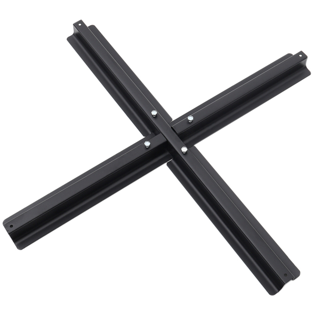 Living and Home Dark Grey LED Cantilever Parasol with Cross Base 3m - Size: 260 x 300 x 300cm - Black - Wilko - image 1