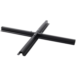 Living and Home Dark Grey LED Cantilever Parasol with Cross Base 3m - Size: 260 x 300 x 300cm - Black - Wilko - thumbnail 4