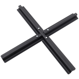 Living and Home Black Iron Cross-Shaped Garden Parasol Base - Size: 260 x 300 x 300cm - Wilko