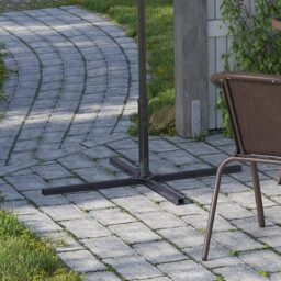 Living and Home Dark Grey LED Cantilever Parasol with Cross Base 3m - Size: 260 x 300 x 300cm - Black - Wilko - thumbnail 5