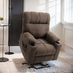 HOMCOM Brown Heavy Duty Electric Recliner Lift Chair - Size: Single - Wilko - thumbnail 5