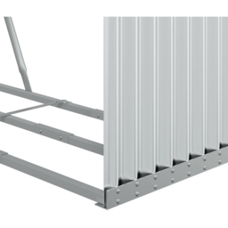 vidaXL Silver Galvanised Steel Firewood Log Holder 140 x 120 x 45cm - Wilko - thumbnail 6