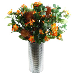 Leaf Globe Thistle Yellow Ball Artificial Flower Stem 70cm 6 Pack - Size: 70 x 15 x 15cm - Wilko - thumbnail 3