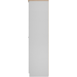 Crowndale Sussex 3 Door Grey Ash and Bardolino Oak Tall Mirror Wardrobe Ready Assembled - Grey Ash & Bardolino Oak - Wilko - thumbnail 7