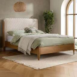 Birlea Hatti King Size Faux Fur Bed - White - Wilko - thumbnail 1