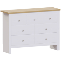 Vida Designs Arlington 7 Drawer White Shaker Style Chest of Drawers - Wilko - thumbnail 3