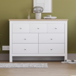 Vida Designs Arlington 7 Drawer White Shaker Style Chest of Drawers - Wilko - thumbnail 6