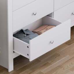 Vida Designs Arlington 7 Drawer White Shaker Style Chest of Drawers - Wilko - thumbnail 5