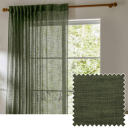 Yard Cirrus Sheer Tab Top Forest Curtain Panel 250 x 290cm - Size: W 250 x D 290cm - Green - Wilko - thumbnail 7