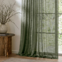 Yard Cirrus Sheer Tab Top Forest Curtain Panel 250 x 290cm - Size: W 250 x D 290cm - Green - Wilko - thumbnail 4