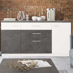 Florence Zingaro 3 Door 2 Drawer Sideboard - Grey - Furniture To Go - Wilko - thumbnail 1