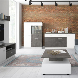 Florence Zingaro 3 Door 2 Drawer Sideboard - Grey - Furniture To Go - Wilko - thumbnail 6