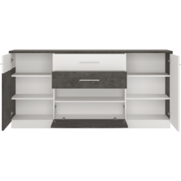 Florence Zingaro 3 Door 2 Drawer Sideboard - Grey - Furniture To Go - Wilko - thumbnail 4