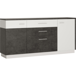 Florence Zingaro 3 Door 2 Drawer Sideboard - Grey - Furniture To Go - Wilko - thumbnail 3