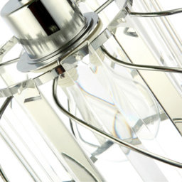 Happy Homewares Pendant Lamp Shade with Clear Acrylic Prim - Size: 19 x 19 x 19cm - Silver - Wilko - thumbnail 7