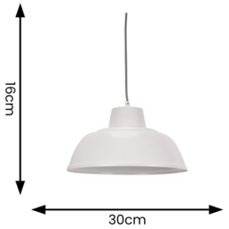 ValueLights Morris White Dome LED Pendant Ceiling Light - Size: 116 x 30 x 30cm - Wilko - thumbnail 7
