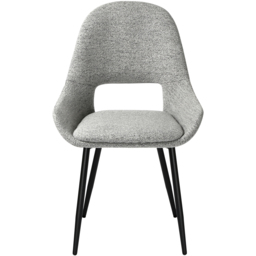 Pebble Set of 2 Light Grey Boucle Dining Chair - Home Garden Direct - Wilko - thumbnail 3