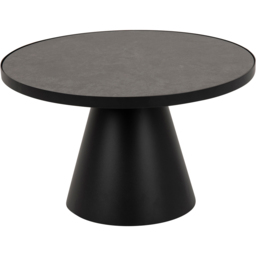 Florence Soli Round Black Ceramic Coffee Table - Size: 40 x 65.7 x 65.7cm - Furniture To Go - Wilko - thumbnail 3