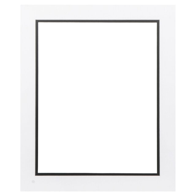 White and Black Double Picture Mount Photo Frame 10 x 8 inch - The Port. Co Gallery - Wilko - image 1