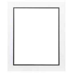 White and Black Double Picture Mount Photo Frame 10 x 8 inch - The Port. Co Gallery - Wilko