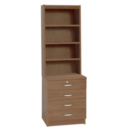 R White Cabinets 4 Drawer 4 Shelf Brown Chest of Drawers - Wilko - thumbnail 3