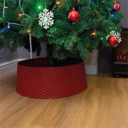 St Helens Red Rattan Style Tree Skirt - Size: 61cm - Wilko - thumbnail 4