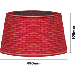 St Helens Red Rattan Style Tree Skirt - Size: 61cm - Wilko - thumbnail 5