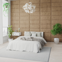 Aspire EasyMount Champagne Firenze Velour Upholstered Wall Mounted Headboard Panels 2 Pack - Cream - Aspire Beds - Wilko - thumbnail 3